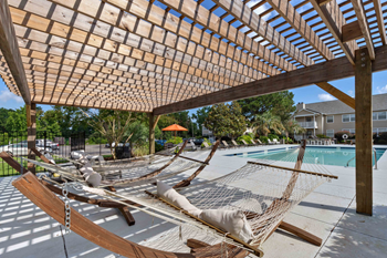 Swimming pool with sundeck seating